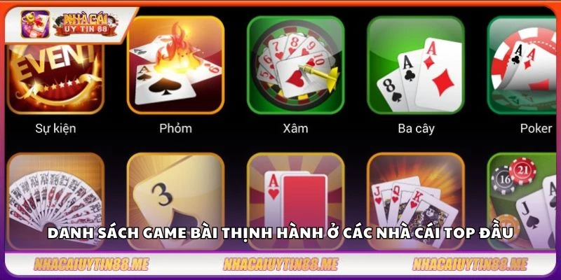 Top nhà cái game bài – Danh sách cập nhật mới nhất năm 2025 2 Danh sách game bài thịnh hành ở các nhà cái top đầu