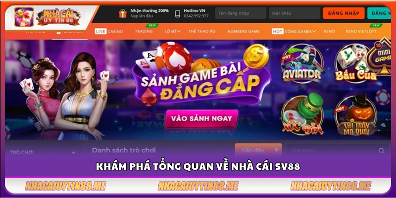 Nhà cái SV88 – Sân chơi uy tín dành cho người mới 2 Giới thiệu cơ bản về sân chơi cá cược SV88