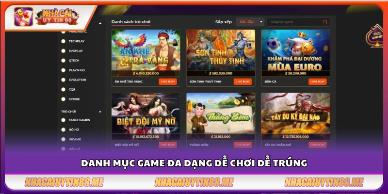 Nhà cái SV88 – Sân chơi uy tín dành cho người mới 3 Kho game phong phú, luật đơn giản, dễ thắng